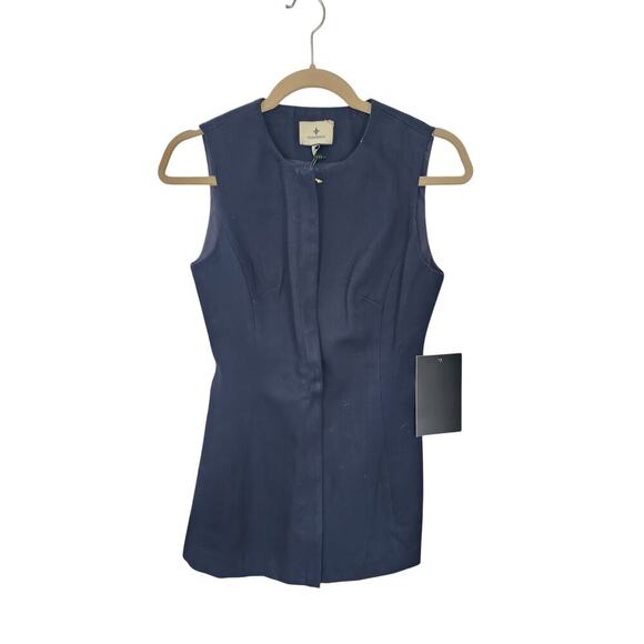 Tuckernuck Navy Rhoda Tunic Top Sz 0 - Picture 4 of 6